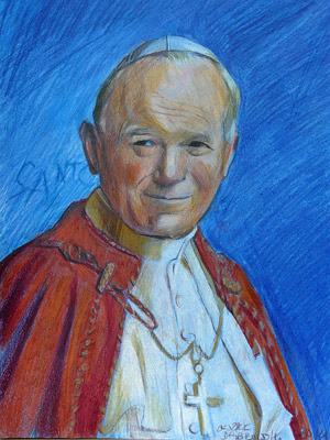 Portret papieża Jana Pwała II